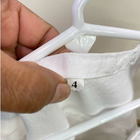 White Embroidered Mexican Style Cotton summer Dress 4t - Picture 2 of 7